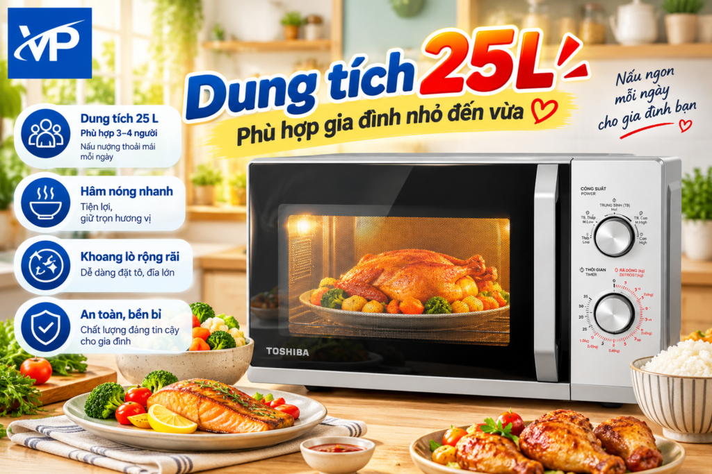 Lò vi sóng Toshiba MW3-MM25PE(SV) 25 lít