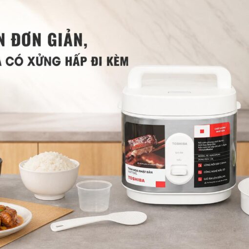 Nồi cơm nắp gài Toshiba 1.8 lít RC-18JRUVN(W)