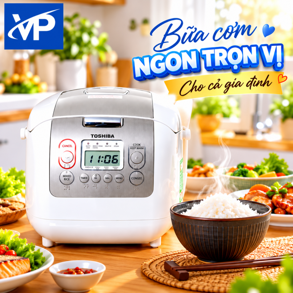 Nồi cơm điện tử Toshiba 1.8 lít RC-18NMFVN(WT)