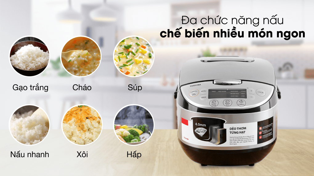 Nồi cơm điện tử Toshiba 1.8 lít RC-18DR2PV(K) 9 Nồi cơm điện tử Toshiba 1.8 lít RC-18DR2PV(K)