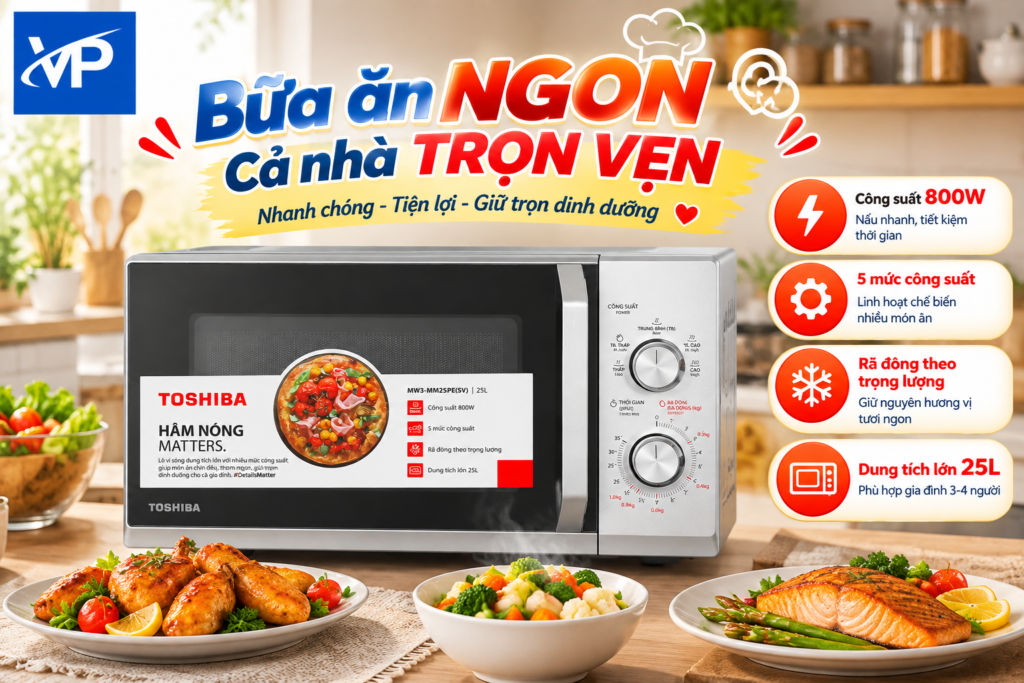 Lò vi sóng Toshiba MW3-MM25PE(SV) 25 lít