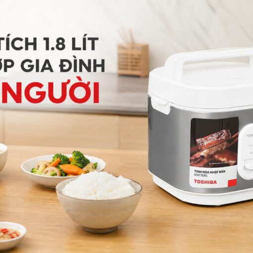Nồi cơm nắp gài Toshiba 1.8 lít RC-18JRUVN(W)