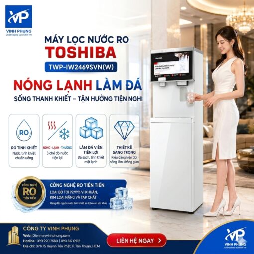 Máy Lọc Nước RO Nóng Lạnh Làm Đá Toshiba TWP-IW2469SVN(W)