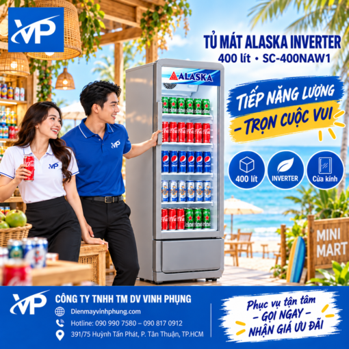 Tủ mát Alaska inverter 400 lít SC-400INAW1