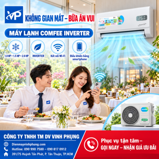 Máy lạnh Comfee Inverter AI 1.5HP CFS-13VGX