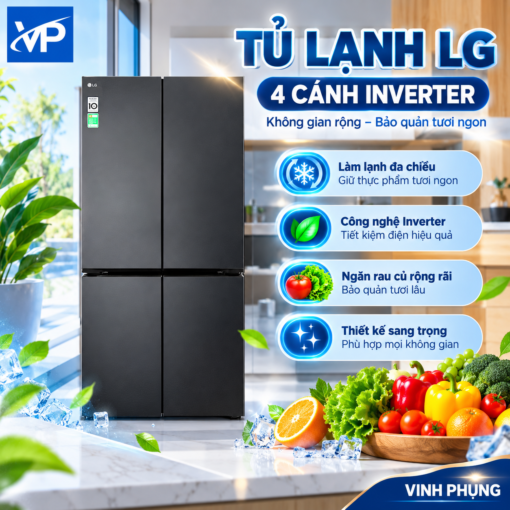 Tủ lạnh LG Inverter 575 lít Multi Door LFB58BLMA