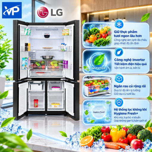 Tủ lạnh LG Inverter 575 lít Multi Door LFB58BLMA