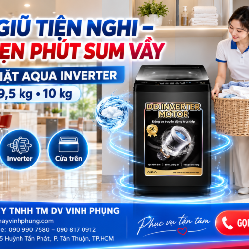 Máy giặt Aqua Inverter 9.5 kg AWM95-B316L(B)