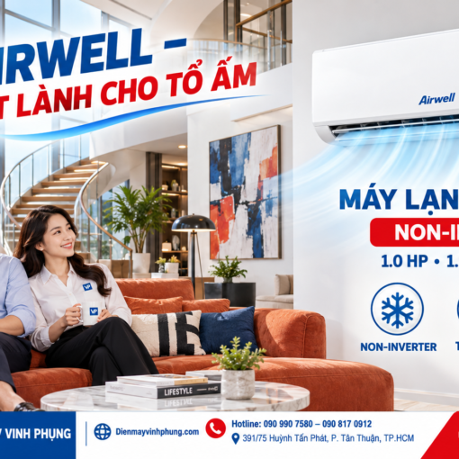 Máy Lạnh AirWell 2.5HP AW-24CM-1/AH-24CM-1 11 Máy Lạnh AirWell 1.0HP AW-09CM-1/AH-09CM-1