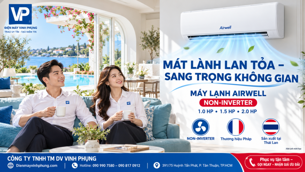 Máy Lạnh AirWell 2.5HP AW-24CM-1/AH-24CM-1 Máy Lạnh AirWell 2.5HP AW-24CM-1/AH-24CM-1
