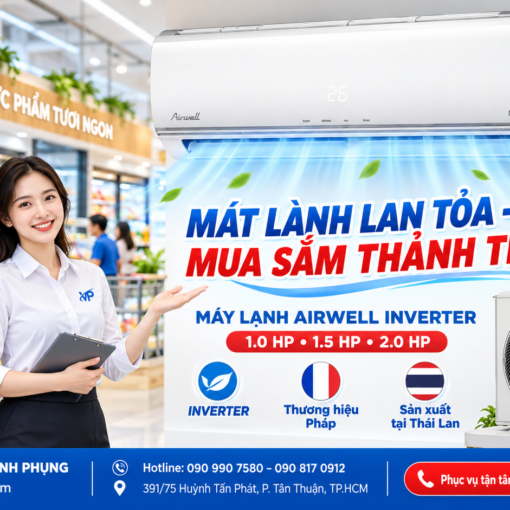 Máy lạnh Airwell Inverter 1.5 HP AW-13ID-1/AW-13OD-1
