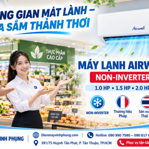 Máy Lạnh AirWell 2.5HP AW-24CM-1/AH-24CM-1 12 Máy Lạnh AirWell 1.0HP AW-09CM-1/AH-09CM-1