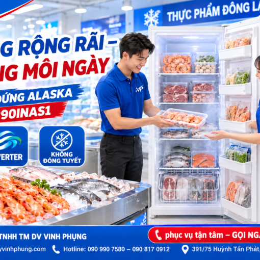 Tủ đông đứng inverter Alaska 310 lít UF-290INAS1