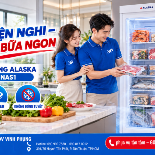 Tủ đông đứng inverter Alaska 310 lít UF-290INAS1