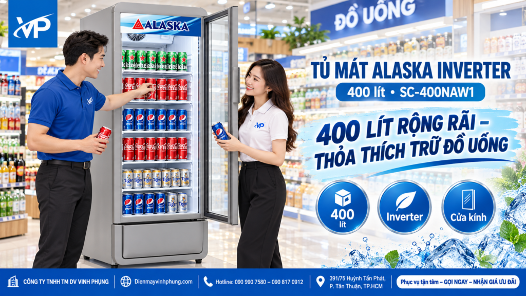 Tủ mát Alaska inverter 400 lít SC-400INAW1
