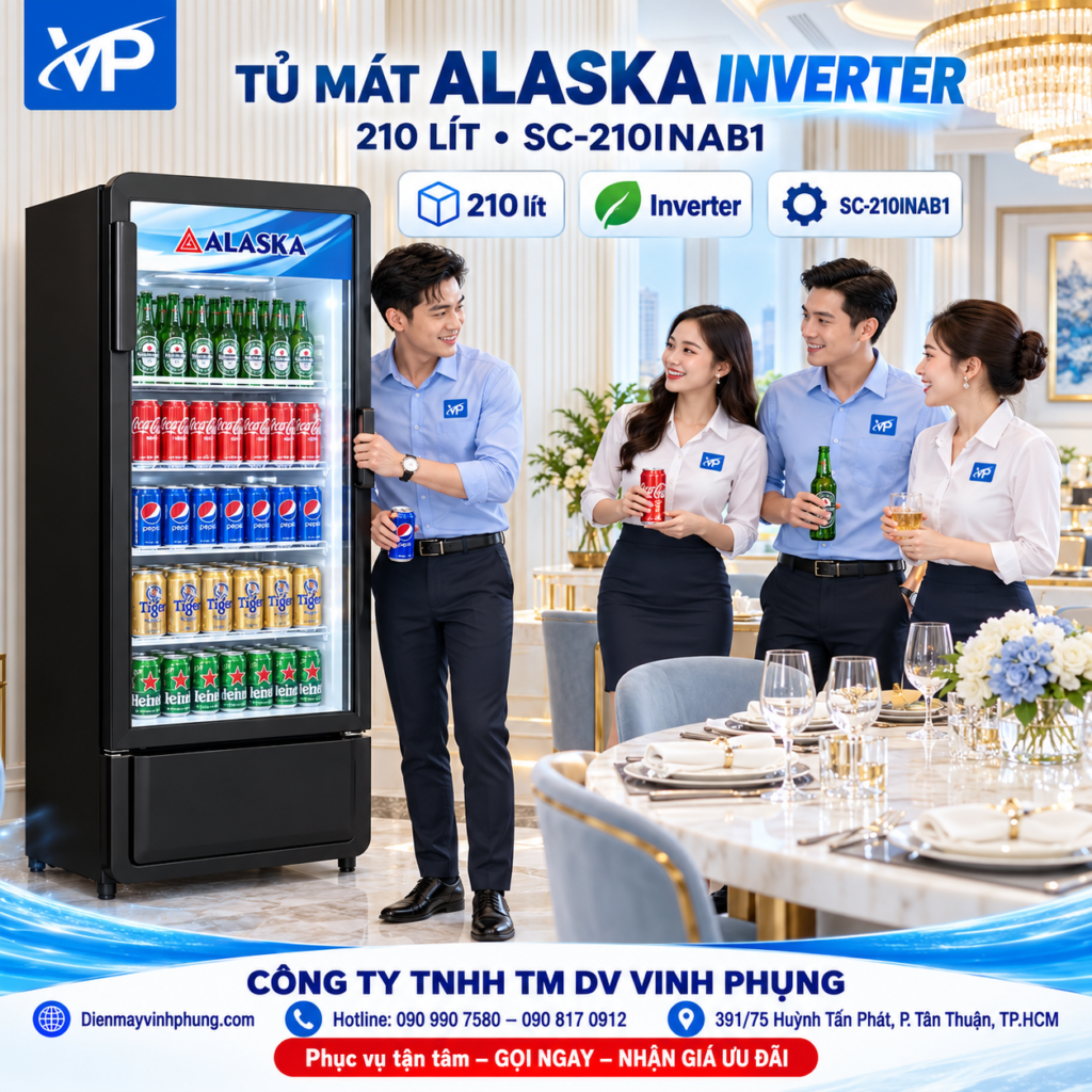 Tủ mát Alaska inverter 210 lít SC-210INAB1 14 Tủ mát Alaska inverter 210 lít SC-210INAB1