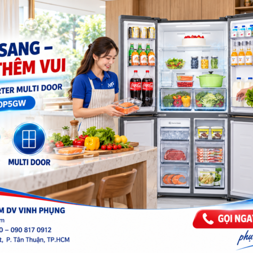 Tủ lạnh Hisense Inverter Multi Door 460 lít RQ465N5ES