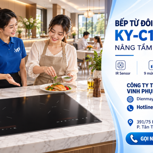 Bếp điện từ đôi âm inverter Panasonic KY-A1W70KRA