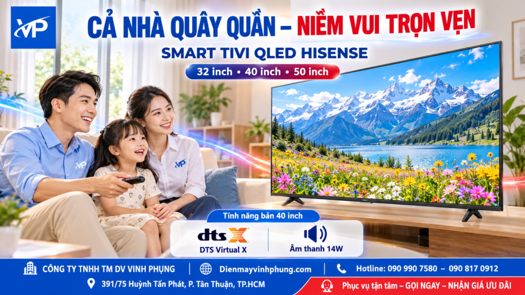 Smart Tivi QLED Hisense FHD 50 inch 50Q5S