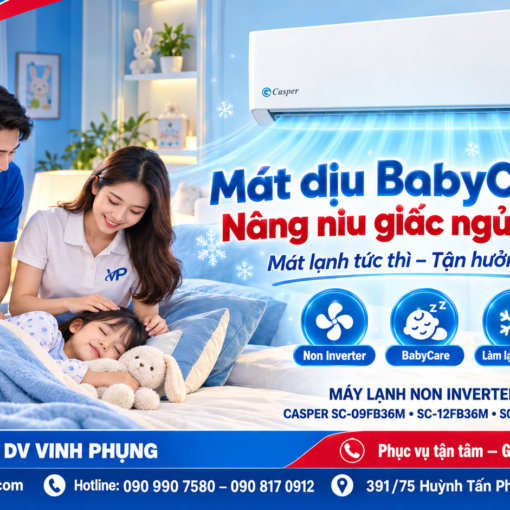 Máy Lạnh Casper 9000 BTU 1 chiều SC-09FB36M 8 Máy Lạnh Casper 9000 BTU 1 chiều SC-09FB36M