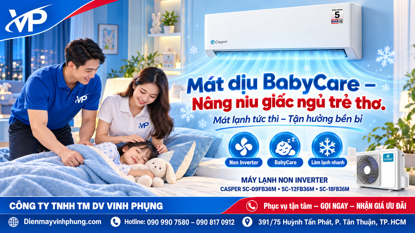 Máy Lạnh Casper 9000 BTU 1 chiều SC-09FB36M 3 Máy Lạnh Casper 9000 BTU 1 chiều SC-09FB36M