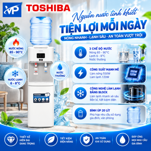Máy nước nóng lạnh Toshiba RWF-W1664TV(W1) 670W