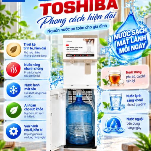 Máy nước nóng lạnh và làm đá Toshiba RWF-IW2469BVN(W) 660W 10 Máy nước nóng lạnh và làm đá Toshiba RWF-IW2469BVN(W) 660W