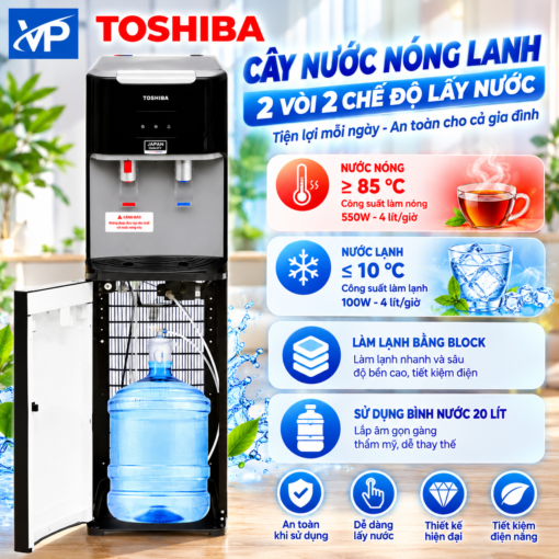 Máy nước nóng lạnh Toshiba RWF-W1669BV(K1) 650W