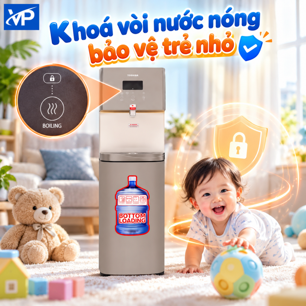Máy nước nóng lạnh Toshiba RWF-W1830UVBV(T) 650W