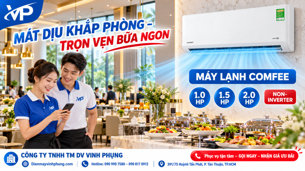 Máy Lạnh Comfee 9000 BTU 1 chiều CFS-09FGY 20 Máy Lạnh Comfee 9000 BTU 1 chiều CFS-09FGY