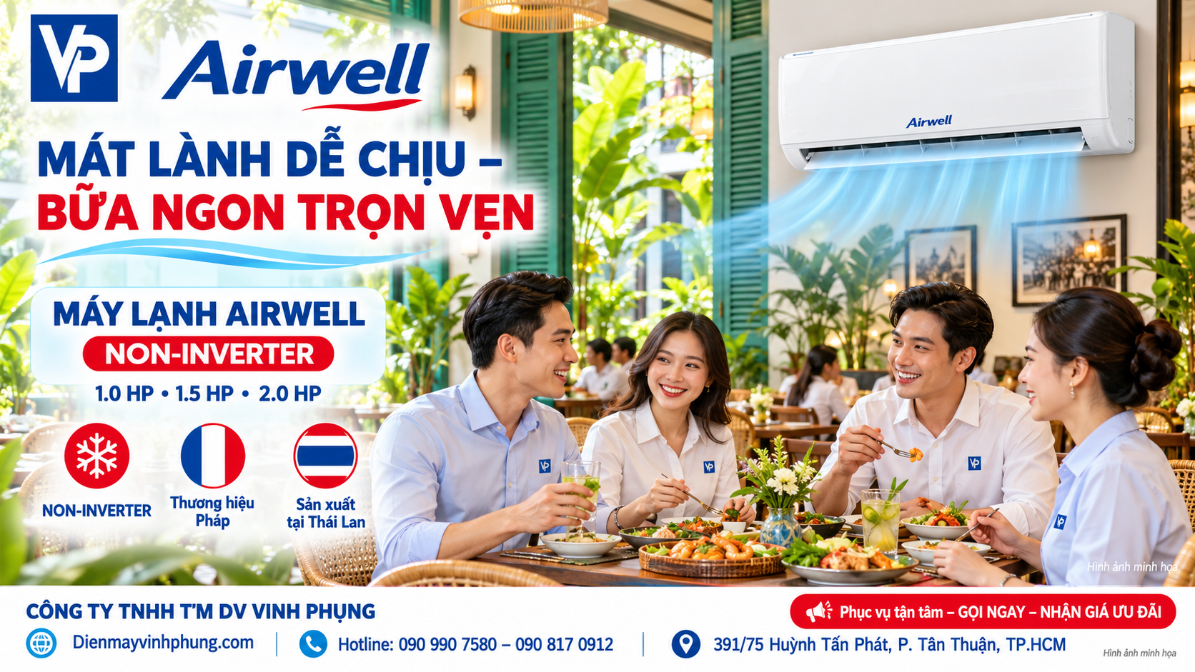 Máy Lạnh AirWell 2.5HP AW-24CM-1/AH-24CM-1 7 Máy Lạnh AirWell 1.0HP AW-09CM-1/AH-09CM-1