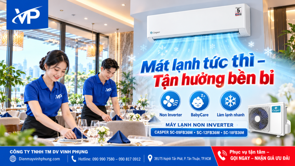 Máy Lạnh Casper 9000 BTU 1 chiều SC-09FB36M 3 Máy Lạnh Casper 9000 BTU 1 chiều SC-09FB36M