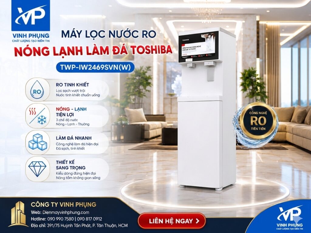 Máy Lọc Nước RO Nóng Lạnh Làm Đá Toshiba TWP-IW2469SVN(W) 13 Máy Lọc Nước RO Nóng Lạnh Làm Đá Toshiba TWP-IW2469SVN(W)