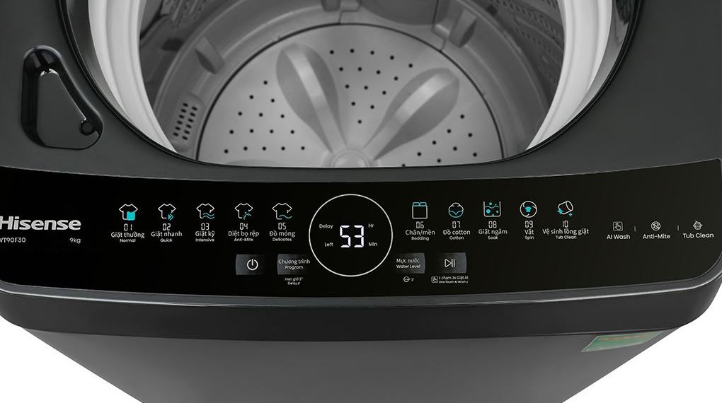 Máy giặt AI Hisense cửa trên 8 kg WT80F30