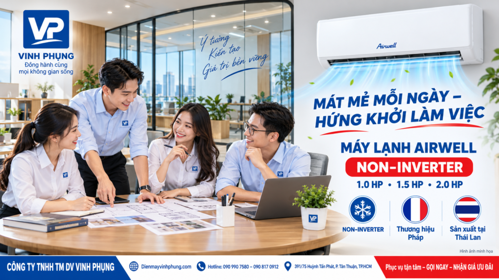 Máy Lạnh AirWell 2.5HP AW-24CM-1/AH-24CM-1 Máy Lạnh AirWell 2.5HP AW-24CM-1/AH-24CM-1