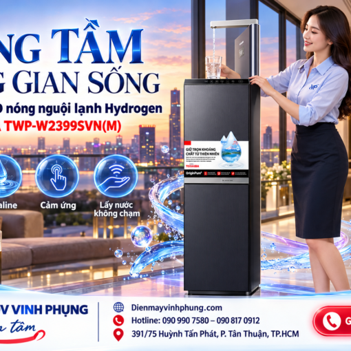 Máy lọc nước RO nóng nguội lạnh Hydrogen Toshiba TWP-W2399SVN(M)