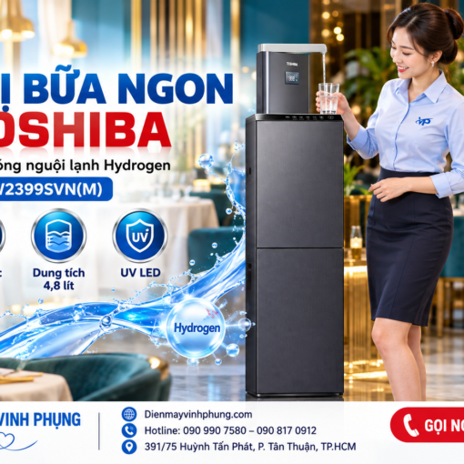 Máy lọc nước RO nóng nguội lạnh Hydrogen Toshiba TWP-W2399SVN(M)
