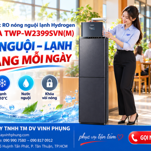 Máy lọc nước RO nóng nguội lạnh Hydrogen Toshiba TWP-W2399SVN(M)