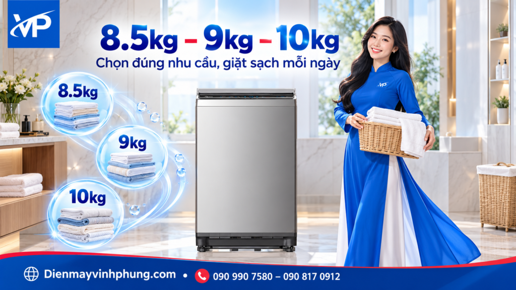 Máy giặt Midea cửa trên 8.5 kg MA100W85