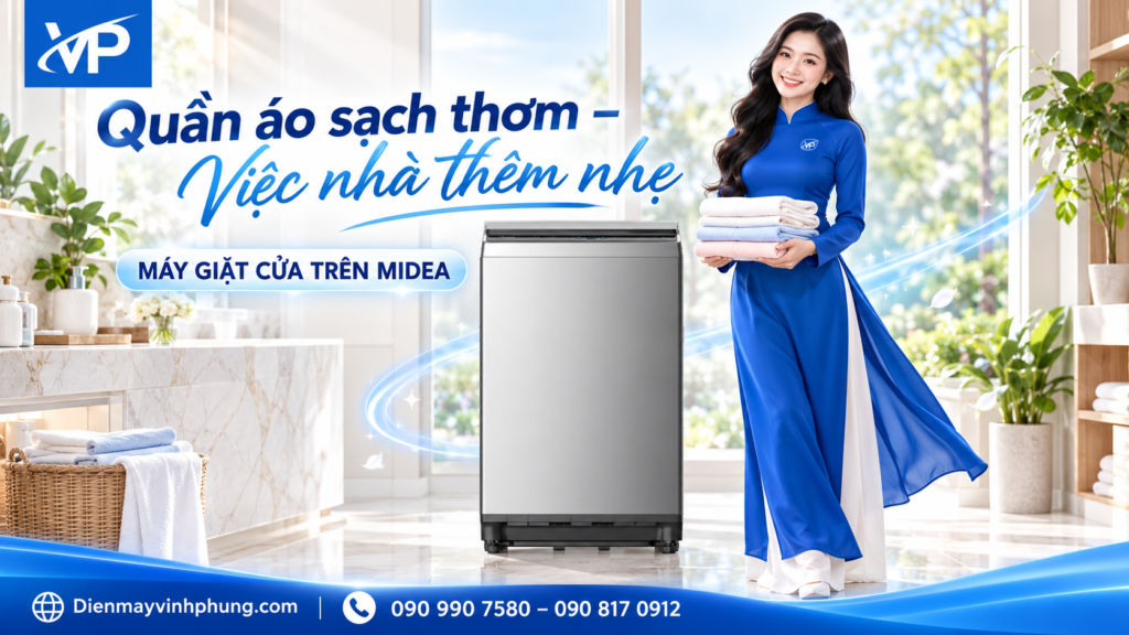 Midea sach thom ao dai xanh 4