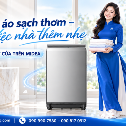 Midea sach thom ao dai xanh 4