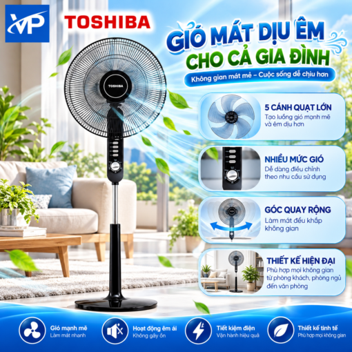 Quạt đứng Toshiba 5 cánh F-LSA10(K)VN 50W