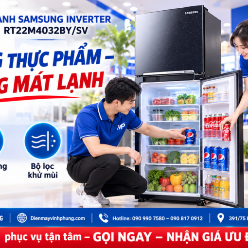 Tủ lạnh Samsung Inverter RT22M4032BY/SV