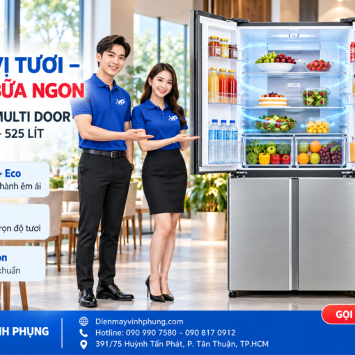 Tủ lạnh Sharp multidoor Inverter 572 lít SJ-FXP650VG-SL 10 Tủ lạnh Sharp multidoor Inverter 572 lít SJ-FXP650VG-SL