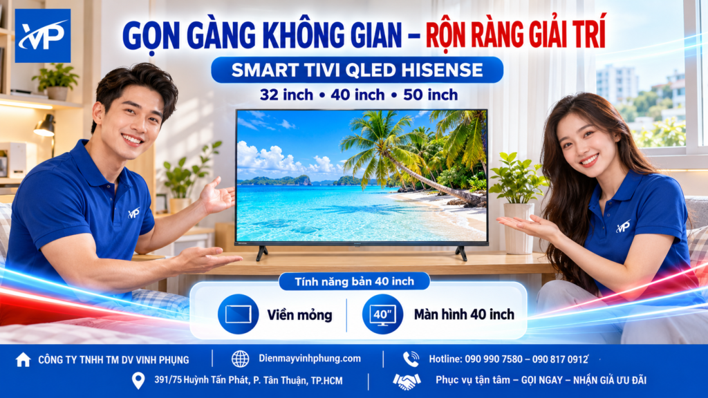 Smart Tivi QLED Hisense FHD 50 inch 50Q5S