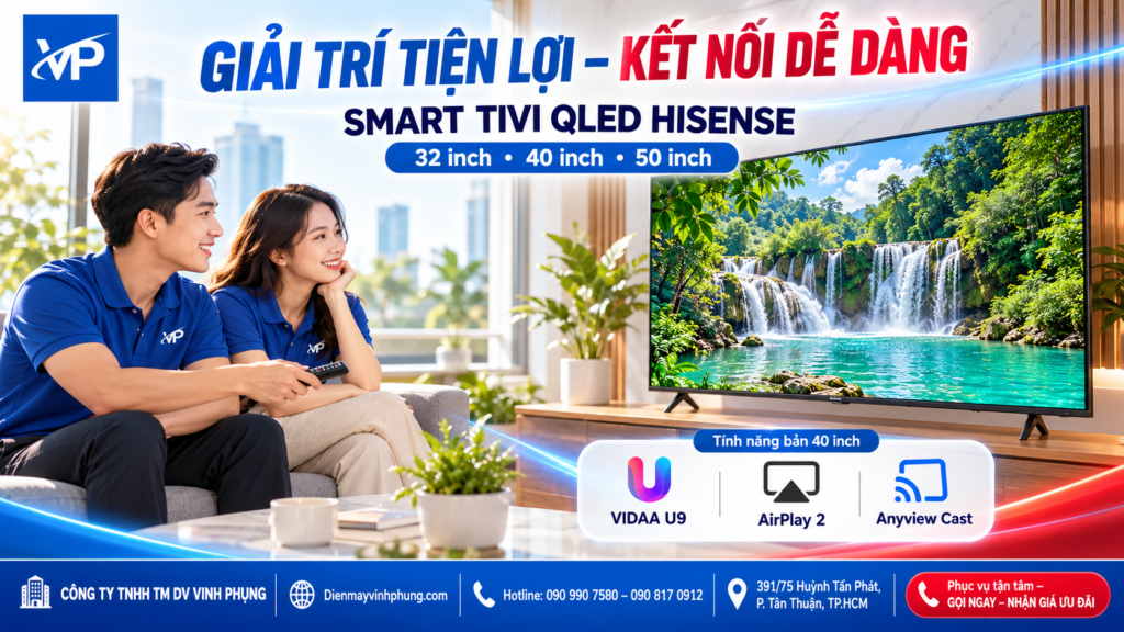 Smart Tivi QLED Hisense FHD 50 inch 50Q5S