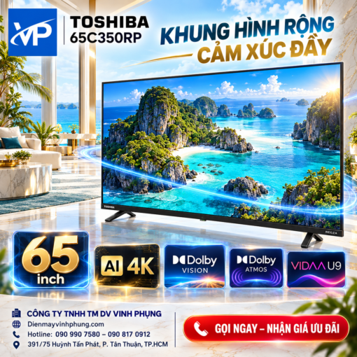 Smart Tivi Toshiba AI 4K 65 inch 65C350RP