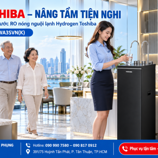 Máy lọc nước RO nóng nguội lạnh Hydrogen Toshiba TWP-WA2SVN(K)