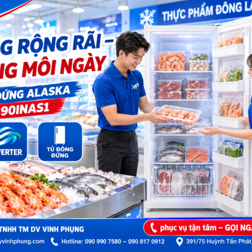 Tủ đông đứng inverter Alaska 415 lít UF-390INAS1