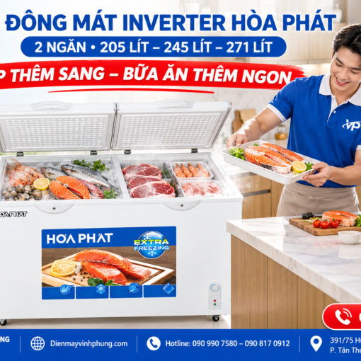 Tủ đông mát Hòa Phát Inverter 245 lít HPF BD8245